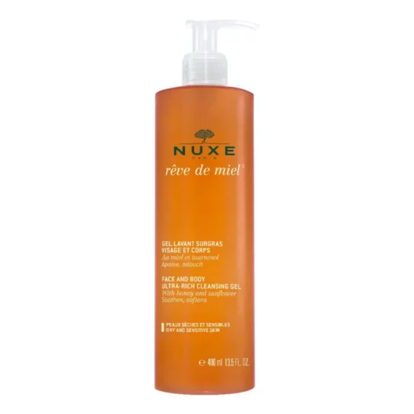 LABORATOIRE NUXE ITALIA Srl Nuxe Reve De Miel Gel Lavant Surgras Gel Detergente Viso e Corpo 400 ml